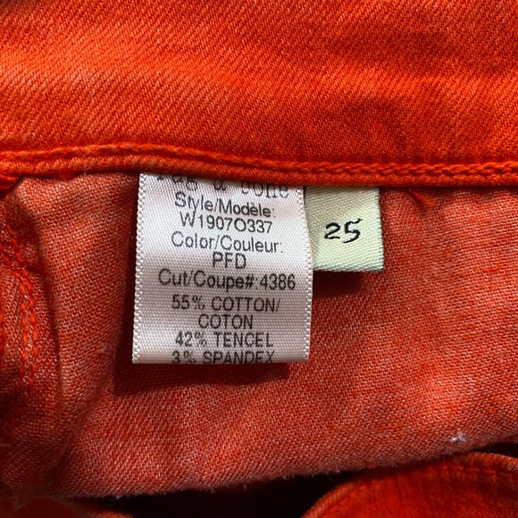 Rag & Bone orange cut off Jean shorts 25 - Picture 2 of 5